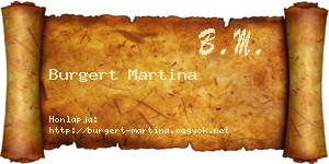 Burgert Martina névjegykártya
